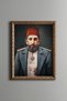 Sultan Ii. Abdulhamid Portrait - Vintage Patterned Painting - Slim Model