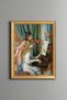 Two Young Girls at the Piano - Vintage Patterned Painting - Slim Model
