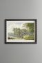 People on a Boat – Vintage Patterned Painting – Slim Frame