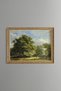 View of Bentheim Forest - Vintage Patterned Painting - Slim Frame