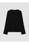 Peak New Season Black Openwork Women's Knit Sweater - 6