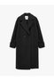 Long Sleeve Pocketed Oversized Long Wrap Coat - 7