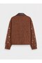 From Uzg Store: a Leather Shirt with a Roba Collar and Sequin Embellishments – a Stylish Women’S Jacket. - 6
