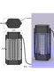 Electric Insect Killer Lamp with UV Light Trap, Black - 2