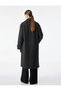 Long Sleeve Pocketed Oversized Long Wrap Coat - 6