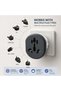 Universal Travel Plug Adapter EU Type C, 4-Pack, Compact - 2