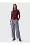 Peak New Season Burgundy Asymmetrical Cut Ruched Blouse - 2