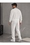 Men's Patterned Sweatpants Set, 2-Piece, Loose Fit, Cotton Polyester Fabric. - 2