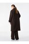 Long Sleeve Pocketed Oversized Long Wrap Coat - 3