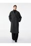 Long Sleeve Pocketed Oversized Long Wrap Coat - 2