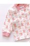Baby Girl 6-9-12-18-24 Months Teddy Bear Printed Snap Fastener Seasonal 100% Cotton Nightgown Top and Bottom Pajama Set - 5