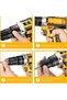 48V Cordless Drill Set with Lithium Ion Battery with 24 Piece Kit - 5