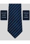 Turquoise Blue Striped Navy Blue Tie – 8 cm Wide. - 2