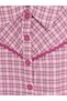 Peak New Season Pink Plaid Gabardine Girls' Shirt - 3