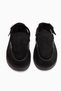 Cathy Black Suede Fur-Lined Women's Slippers. - 4