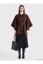 Peak New Season Brown Belted Women's Cashmere Poncho Coat - 2