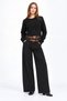 New season women's knit blouse with lace details and a round neckline 190869.