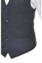 Men's V-Neck Vest Navy Blue Toned Plaid 56113 - 3