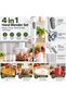 4-in-1 Immersion Hand Blender 600W with Chopper, Whisk & Beaker. - 3