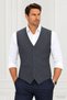 Men's V-Neck Vest Navy Blue Eyelet Pattern 56112