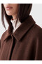 Peak New Season Brown Belted Women's Cashmere Poncho Coat - 3