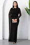 Bicycle collar buckle shawl detail dress k-262760