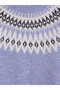 Vision New Season Blue Patterned Women's Knit Sweater - 7