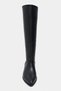 Tetra Black Matte Pointed-Toe Women's Ankle Boots - 6
