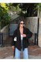 New Season Belted Double-Breasted Collar Midi Oversize Cashmere Coat - 3