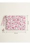 Handmade Zipper Pouch with Pink Violet Pattern for a Tablet Case - 5