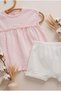 Baby Girl Set: 100% Cotton, Openwork Blouse and Shorts, Two-Piece Summer Outfit. - 2
