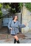 New Season Belted Double-Breasted Collar Midi Oversize Cashmere Coat - 4