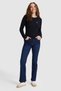 Women's Navy Blue Crew Neck Basic Sweater 50327560-Vr033 - 4