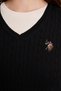 Women's Black V-Neck Basic Sweater 50327575-Vr046 - 7