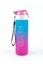 Polycarbonate Bottle 500 ml with "Good Morning" Inscription, Gradient Pink Lid - 2