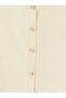 Peak New Season Ecru Plus Size Embellished Buttoned Women's Knit Cardigan - 4
