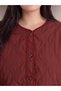 Peak New Season Burgundy Bicycle Collar Quilted Women's Jacket - 2