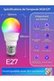 لمبات إضاءة LED متغيرة الألوان بقوة 40 واط E27 إديسون 5 واط قابلة للتعتيم A60 ضوء أبيض دافئ - 2