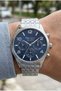 Classic and Modern Men's Wristwatch | 41 mm Steel Strap, Navy Blue Dial - 4