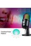 ميكروفون مكثف RGB بتصميم كارديويد، ميكروفون USB مع تأثير إضاءة ملون، زر كتم الصوت بضغطة واحدة، مزامنة في الوقت الفعلي - 5