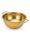 Gold Stainless Steel Colander, 22.5 Cm, with Handle, Perforated Strainer, Pasta, Fruit, and Vegetable Washing Bowl. - 2