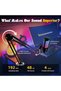 ميكروفون USB للألعاب، ميكروفون مكثف ديناميكي للبودكاست والبث المباشر، مع خاصية كتم الصوت السريع، للاستخدام المكتبي - 5