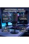 ميكروفون ألعاب USB للكمبيوتر، مع إلغاء الضوضاء بتقنية الذكاء الاصطناعي وإضاءة RGB - 4