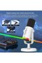 ميكروفون USB، ميكروفون تسجيل ديناميكي مكثف مع أزرار تحكم تعمل باللمس، وضبط مستوى الصوت والصدى، بدون - 4