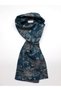 Turquoise Patterned Scarf with Pocket Handkerchief Gift (1 Scarf Is Sent) - 3