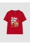 Peak New Season Red Crew Neck Printed Children's T-Shirt