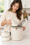 Stainless Steel Lunch Box Set with Insulated Bag, 4-Piece Thermal Lunch Box, Cream Color. - 3