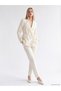Peak New Season White High-Waisted Wide-Leg Women's Pants - 2