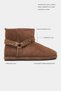 Cordi Koyu Desert Suede Leather Belt Detail Flat Sole Women's Ankle Boots with Plush Lining - 2