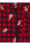 Peak New Season Red Shirt Collar Patterned Women's Pajama Set - 8